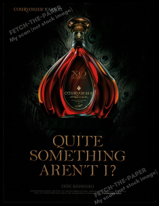 Courvoisier 2000s Print Advertisement 2005 "Quite something aren't I?" Fetch-the-Paper