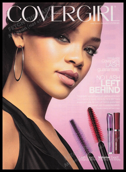 Cover Girl Cosmetics 2000s Print Advertisement Ad 2008 Rihanna Music Singer Fetch the Paper!
