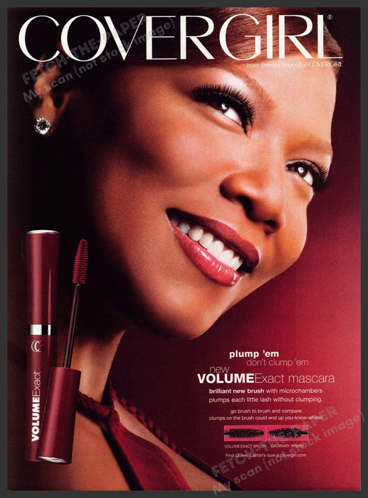 Cover Girl Queen Latifah 2000s Print Advertisement 2007 Volume Mascara Fetch-the-Paper