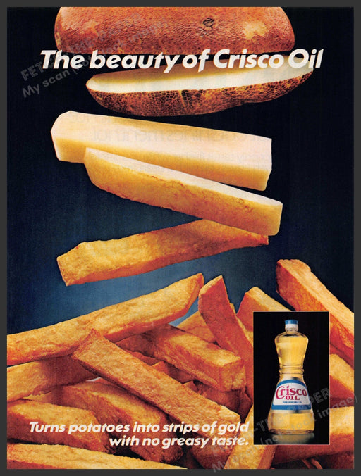 Crisco Oil 1980s Print Advertisement Ad 1983 Vegetable Seed Oil French Fries Crisco