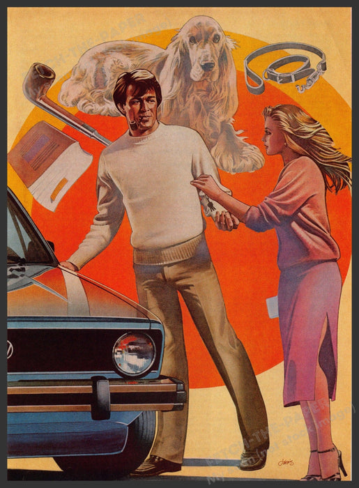 David Jarvis Artist 1980s Magazine Illustration 1982 "A man of many parts" Fetch-the-Paper