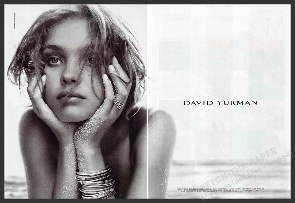 David Yurman 2000s Print Advertisement (2 pages) 2008 Jewelry Teen Model David Yurman