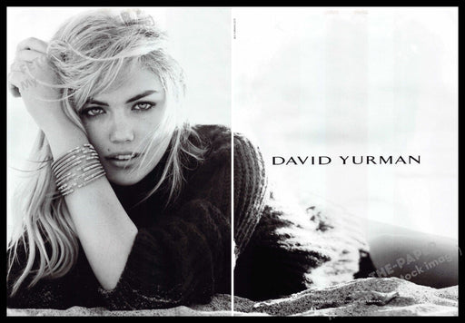 David Yurman 2010s Print Advertisement (2 pages) 2013 Kate Upton Beach Sand David Yurman