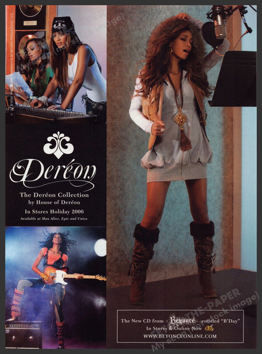 Dereon Clothing Beyonce & Solange Knowles 2000s Print Advertisement 2006 Fetch-the-Paper