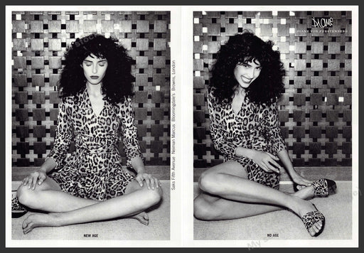 Diane Von Furstenberg 1990s Print Advertisement (2 pg) 1998 New Age No Age Legs Diane Von Furstenberg