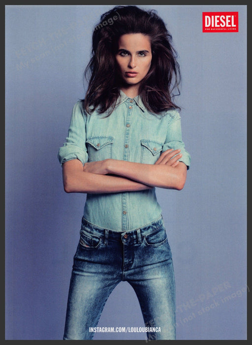 Diesel Clothing Reboot 2000s Print Advertisement Ad 2013 Lou Lou Bianca Fetch the Paper!