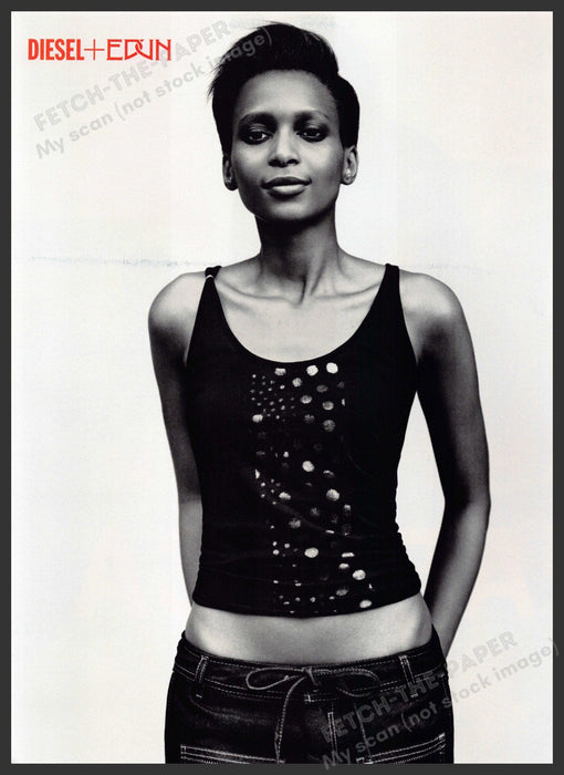 Diesel + Edun 2010s Print Advertisement 2013 Studio Africa Female Model Fetch-the-Paper
