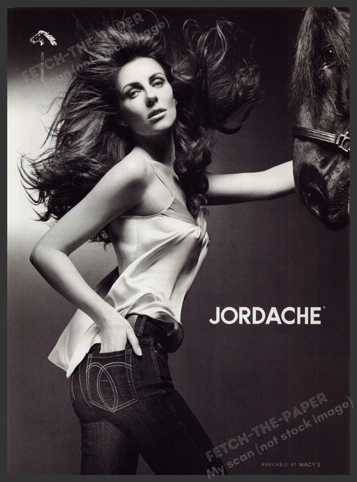 Diesel Jordache Jeans Elizabeth Hurley 2000s Print Advertisement 2006 Horse Fetch-the-Paper