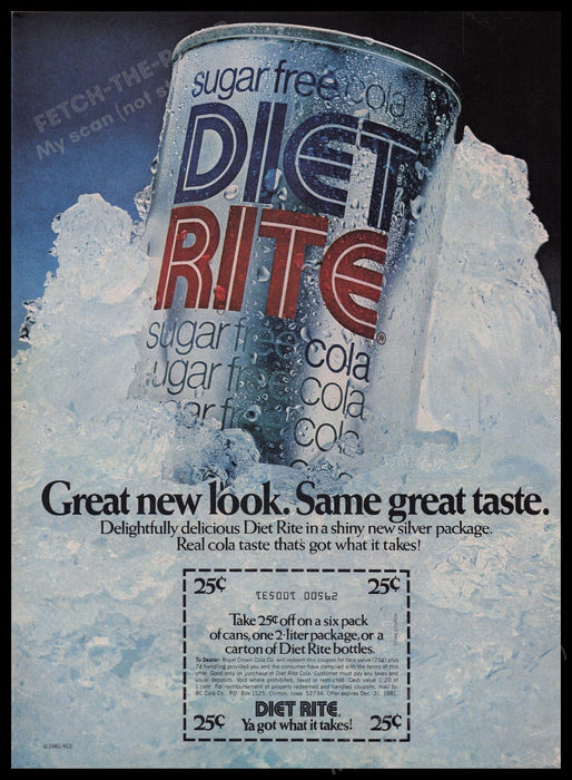 Diet Rite 1980s Print Advertisement Ad 1981 Fetch the Paper!