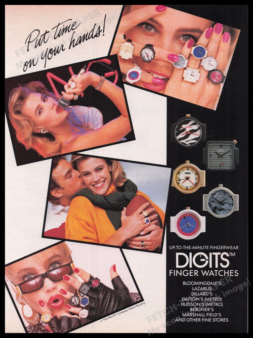 Digits 1980s Print Advertisement Ad 1987 Fetch the Paper!