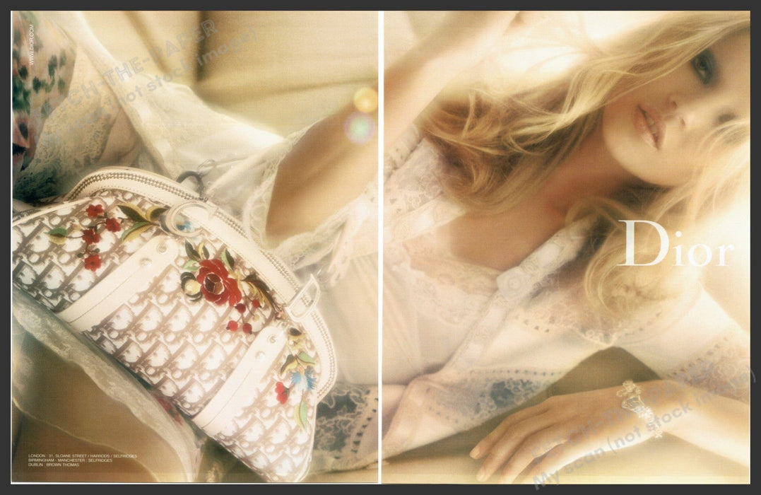 Dior Kate Moss 2000s Print Advertisement (2 pages) 2005 Handbags Fetch-the-Paper