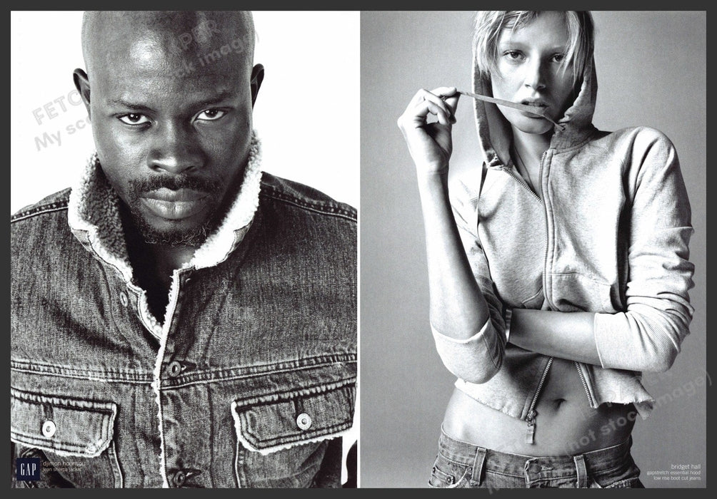 Djimon Hounsou & Bridget Hall for Gap Magazine Photo 2002 Fetch-the-Paper