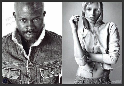 Djimon Hounsou & Bridget Hall for Gap Magazine Photo 2002 Fetch-the-Paper