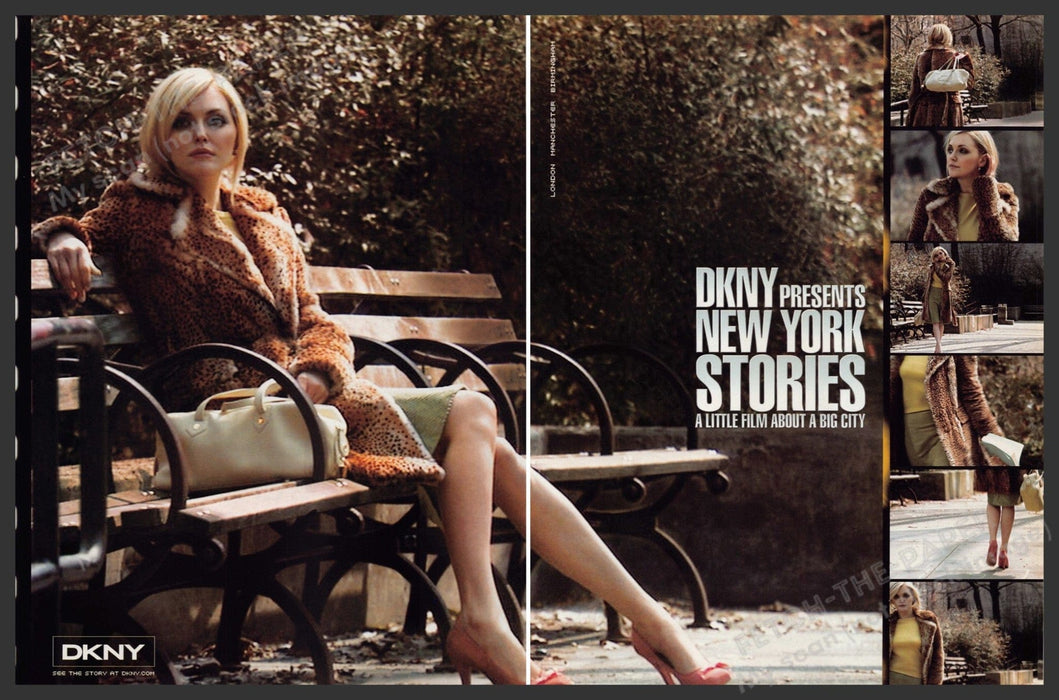 DKNY Fashion 2000s Print Advertisement (2 Page) 2003 Legs City Story Fetch-the-Paper