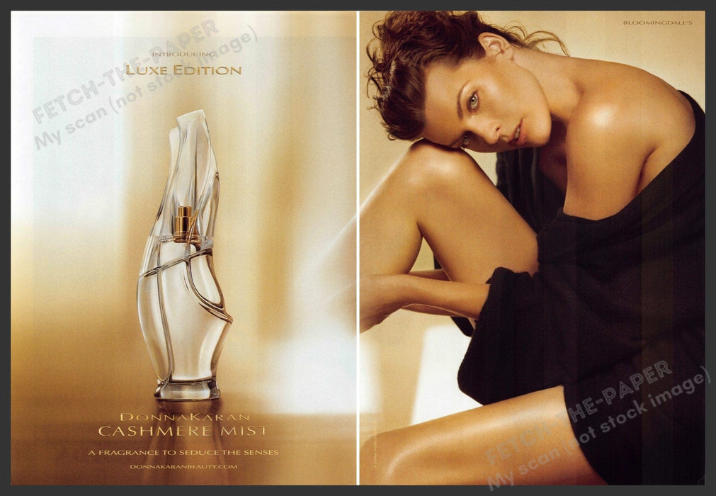 Donna Karan Cashmere Mist 2000s Print Advertisement Ad (2 pgs) 2009 Luxe Legs Donna Karan