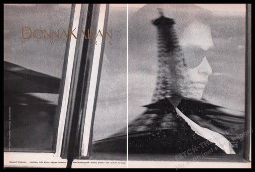 Donna Karan New York Clothing 1980s Print Advertisement (2 pages) 1987 Fetch the Paper!