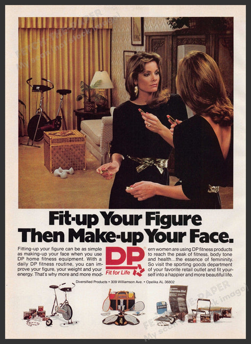 DP Fit for Life 1980s Print Advertisement 1982 "Fit-up your figure" Fetch-the-Paper