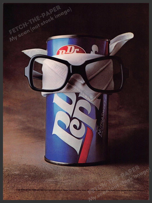 Dr. Pepper Soda 1980s Print Advertisement 1986 In Disguise Fetch-the-Paper