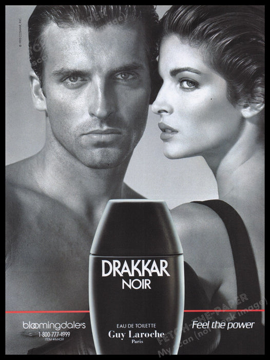Drakkar Noir Guy Laroche 1990s Print Advertisement Ad 1993 Fetch the Paper!