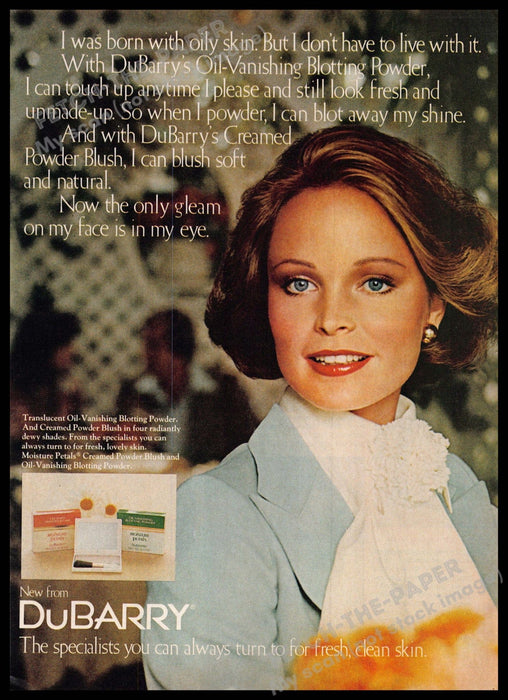 DuBarry 1970s Print Advertisement 1977 Oil-Vanishing Gleam in Her Eyes DuBarry