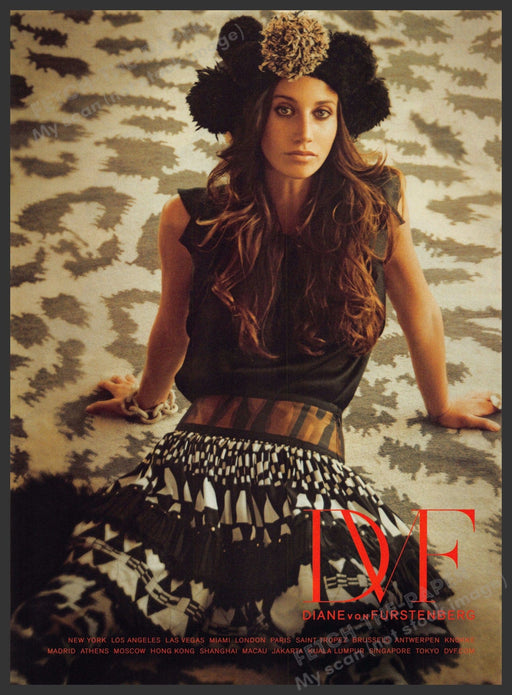 DVE Diane Von Furstenberg 2000s Print Advertisement Ad 2009 Fashion Girl Cute Diane Von Furstenberg