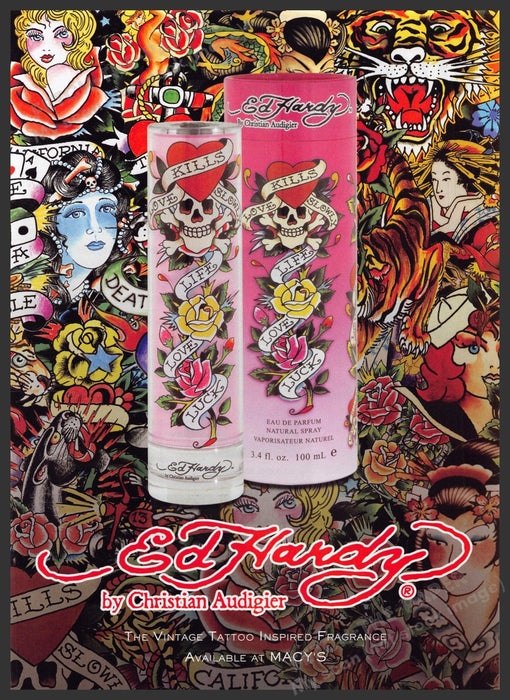 Ed Hardy Christian Audigier 2000s Print Advertisement 2005 Ed Hardy