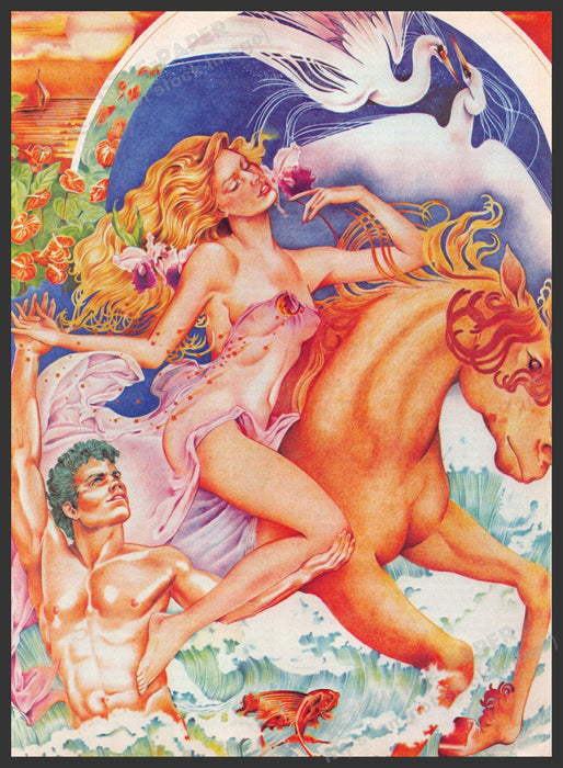 Ed Hartley Artist 1980s Magazine Illustration 1982 Expanding Orgasmic Potential Fetch-the-Paper