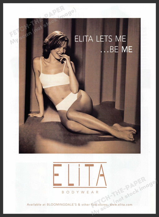 Elita Bodywear 1990s Print Advertisement 1999 Legs "Let's me be me" Fetch-the-Paper