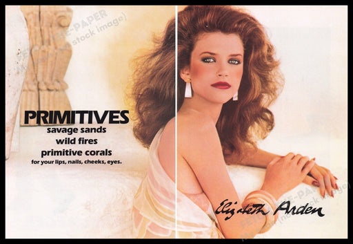 Elizabeth Arden Primitives Cosmetics 1980s Print Advertisement (2 peges) 1982 Fetch the Paper!