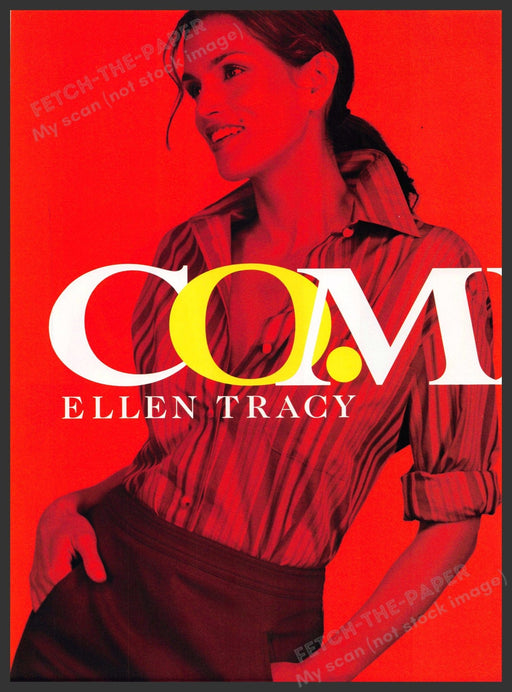 Ellen Tracy 2000s Print Advertisement 2000 Fashion Red Cindy Crawford Ellen Tracy
