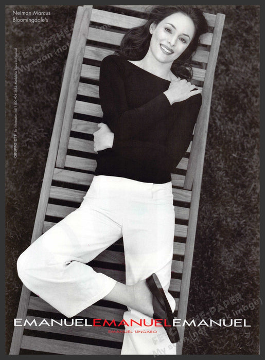Emanuel Madeleine Stowe 1990s Print Advertisement 1999 Fashion Fetch-the-Paper