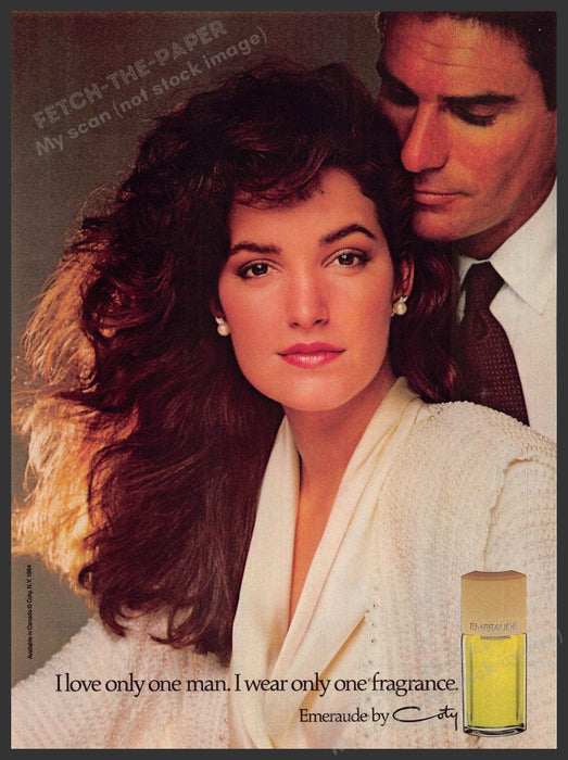 Emeraude by Coty 1980s Magazine Print Advertisement 1986 (Not the Product) Emeraude by Coty