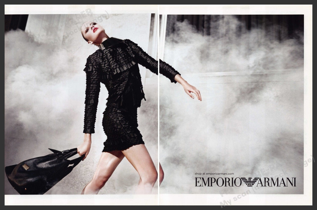 Emporio Armani Fashion 2010s Print Advertisement (2 pages) 2010 Legs Steam Fetch-the-Paper