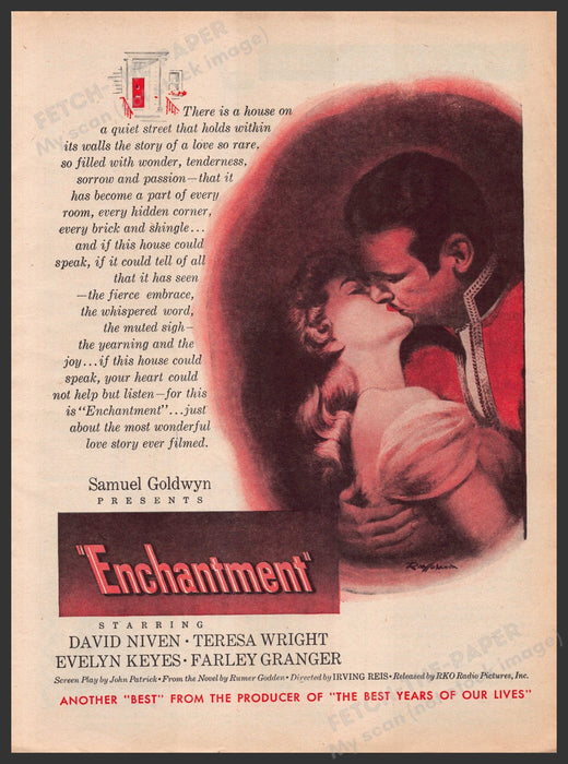 "Enchantment" Movie Release 1940s Print Advertisement Ad 1948 Fetch-the-Paper