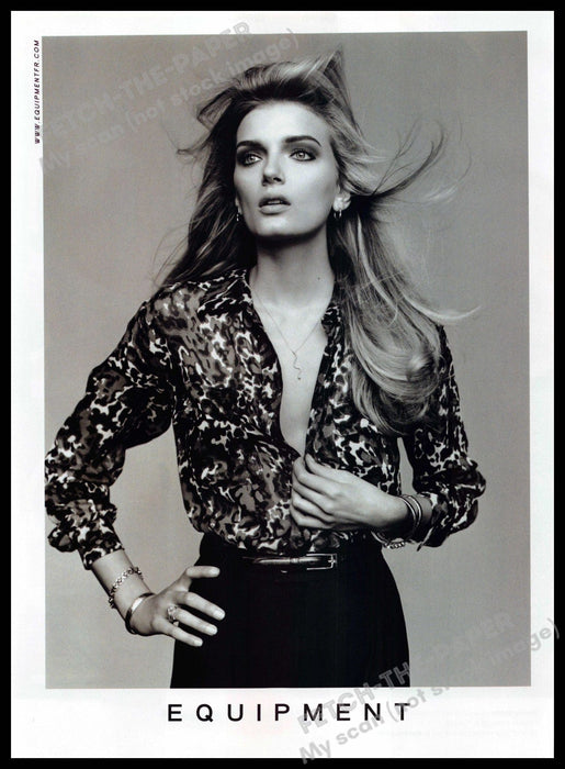 Equipment 2010s Magazine Print Ad 2012 Fashion FR Sexy Blonde Model Equipment