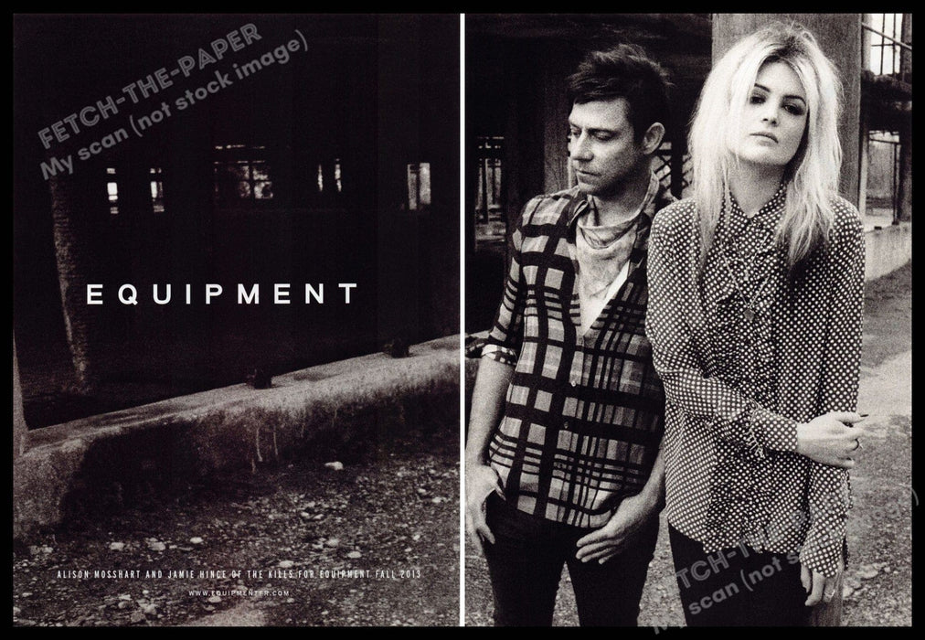 Equipment 2010s Print Ad(2 pgs) 2013 The Kills Allison Mosshart & Jamie Hince Equipment