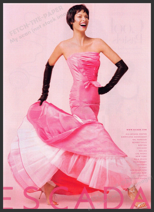 Escada 2000s Print Advertisement Ad 2006 Linda Evangelista Escada
