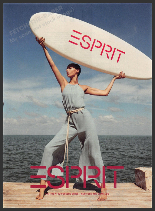 Esprit 2020s Print Advertisement Ad 2023 Surfboard Clothing Arms Dock Water Esprit