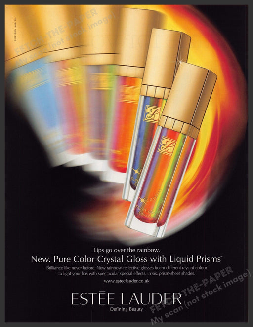 Estee Lauder Crystal Gloss with Liquid Prisms 2000s Print Advertisement Ad 2003 Fetch-the-Paper