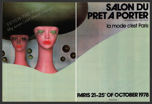 Fashion Fair in Paris Promo 1970s Print Advertisement (2 pages) 1978 Fetch-the-Paper