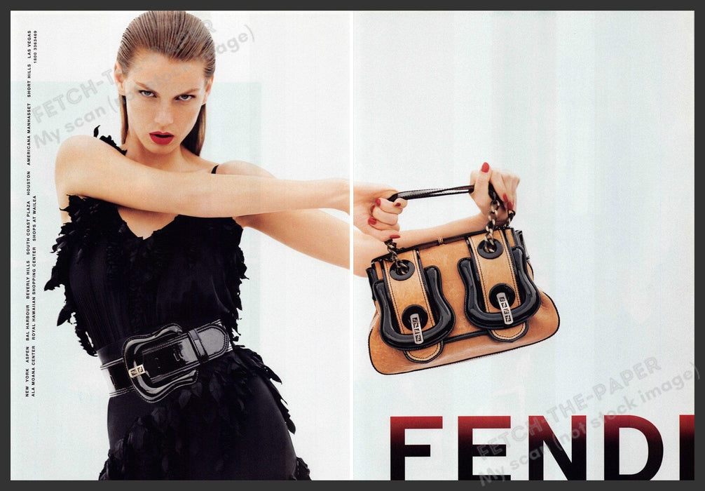 Fendi 2000s Print Advertisement (2 page) 2006 Handbag Fashion Tugging Fendi