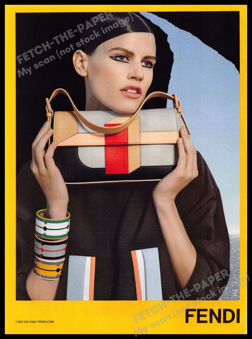 Fendi 2010s Print Advertisement 2013 Handbags Modern Color Blocking Fendi