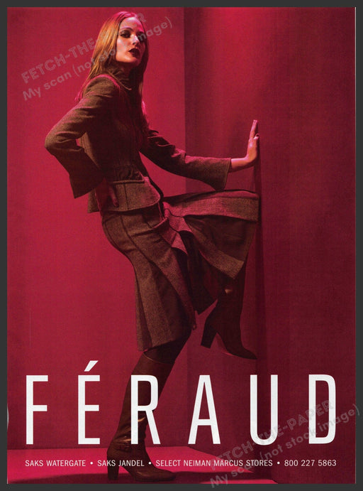 Feraud Fashion 2000s Print Advertisement Ad 2006 Red Wall Clothing Feraud