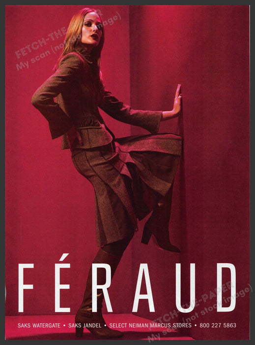 Feraud Fashion 2000s Print Advertisement Ad 2006 Red Wall Clothing Feraud