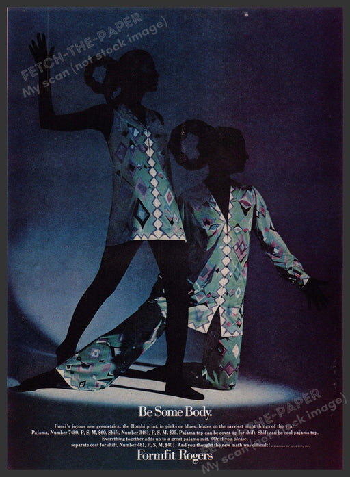 Formfit Rogers Clothing 1960s Print Advertisement Ad 1969 "Be some body" Fetch the Paper!