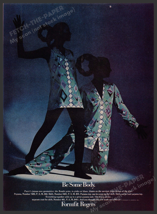 Formfit Rogers Clothing 1960s Print Advertisement Ad 1969 "Be some body" Fetch the Paper!