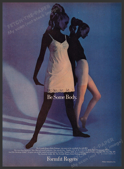 Formfit Rogers Lingerie 1960s Print Advertisement Ad 1969 Legs "Be Some Body" Fetch the Paper!
