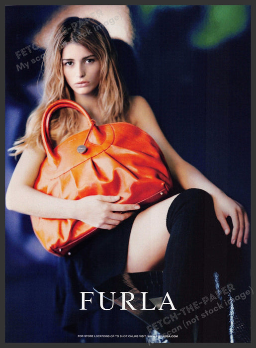 Furla Handbag 2000s Print Advertisement 2007 Legs Thigh High Tights Furla