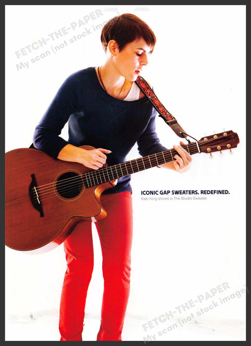 Gap Kaki King 2010s Print Advertisement 2012 Guitarist Fetch-the-Paper