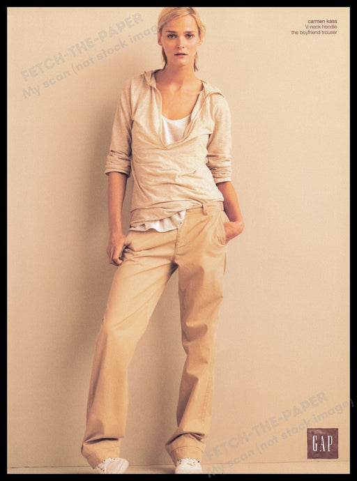 Gap the Boyfriend Trouser Carmen Kass 2000s  Print Advertisement Ad 2007 Fetch-the-Paper